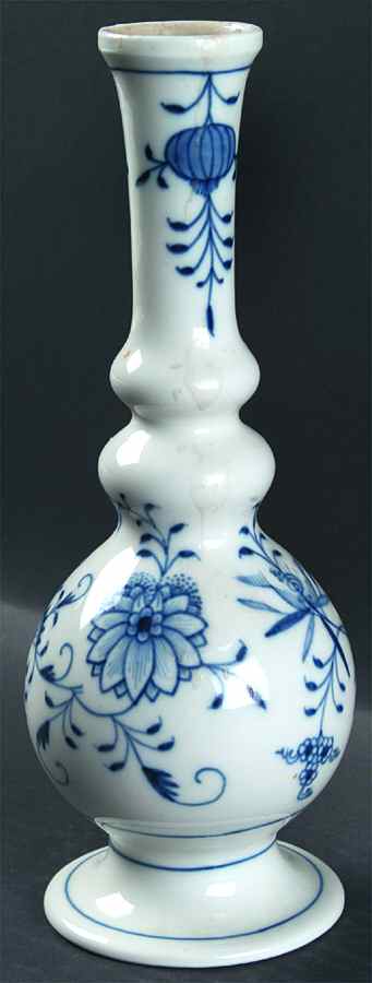 Blue Onion ("Sword" Backstamp) 10" Bud Vase by Meissen (Germany)-1