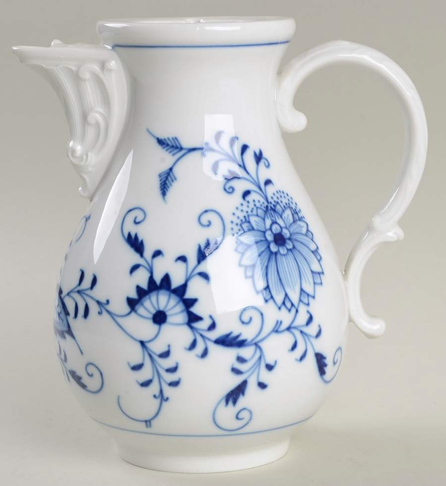 Blue Onion ("Sword" Backstamp) Small Coffee Pot No Lid by Meissen (Germany)-1