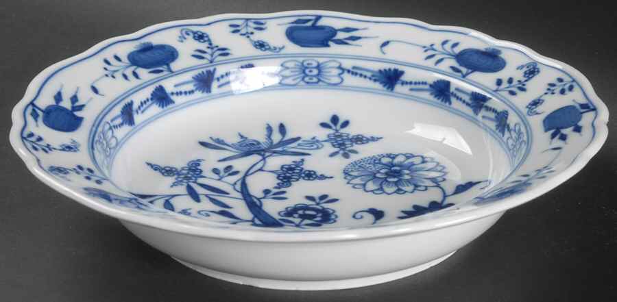 Blue Onion ("Sword" Backstamp) Large Rim Soup Bowl by Meissen (Germany)-1