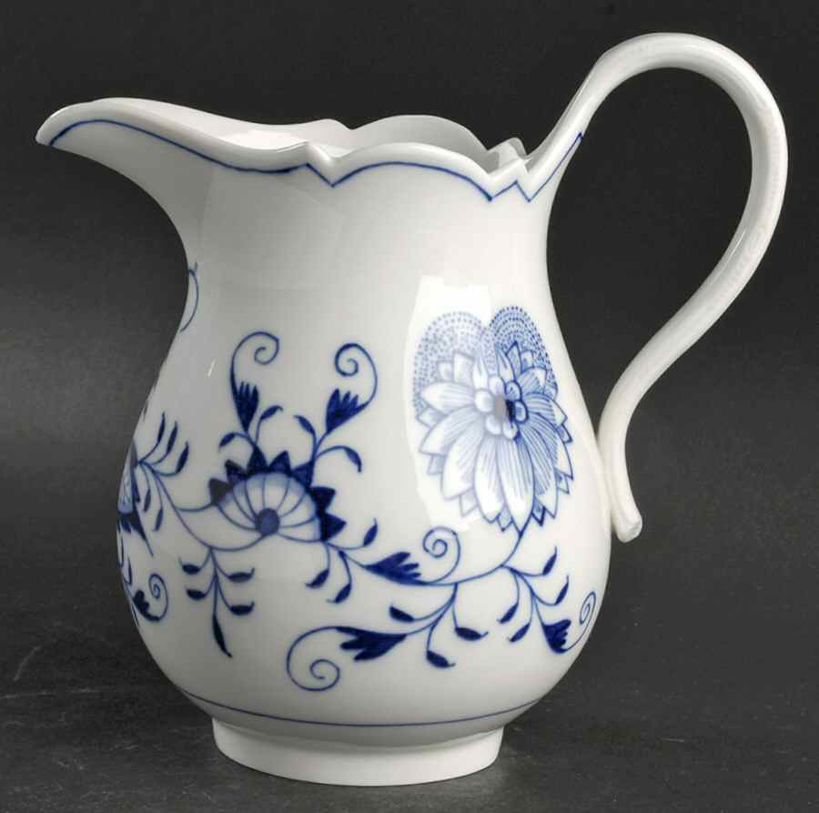 Blue Onion ("Sword" Backstamp) 32 Oz Milk Jug by Meissen (Germany)-1