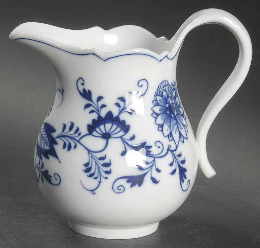 Blue Onion ("Sword" Backstamp) Creamer by Meissen (Germany)-1