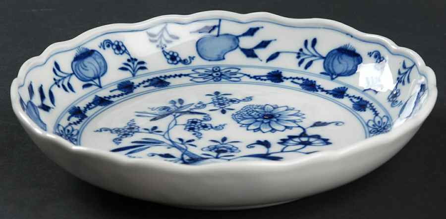 Blue Onion ("Sword" Backstamp) Coupe Soup Bowl by Meissen (Germany)-1