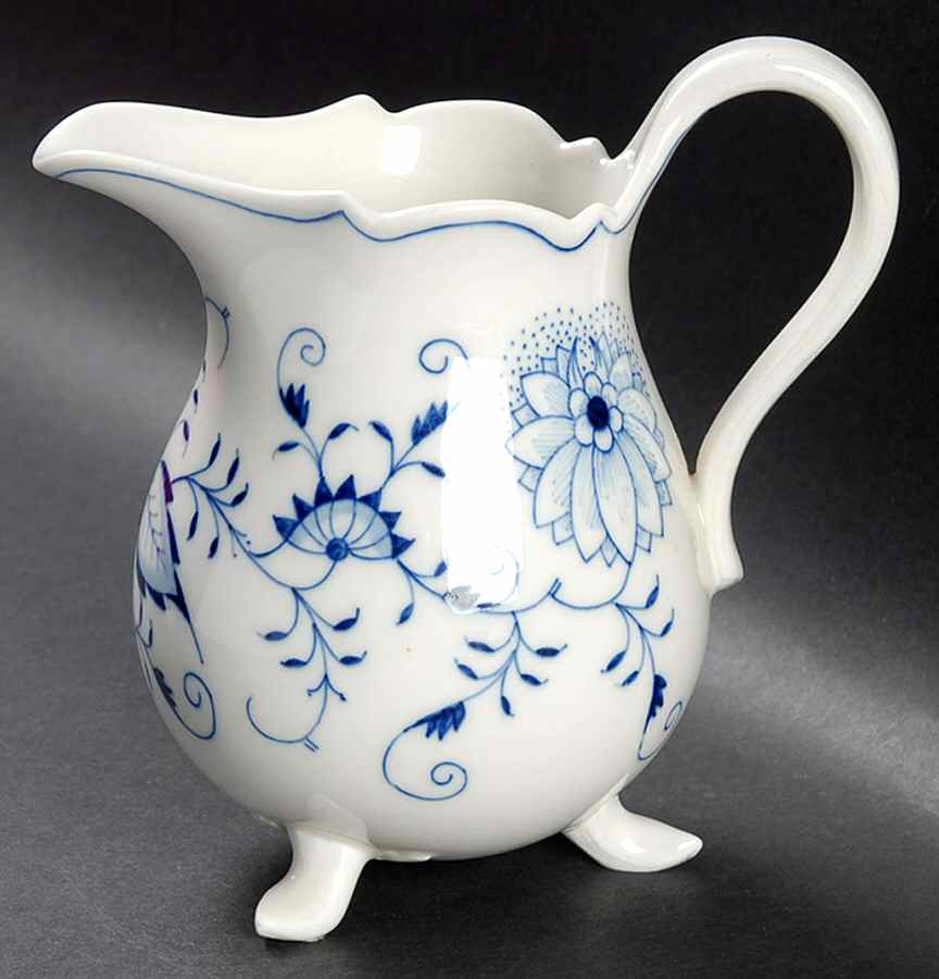 Blue Onion ("Sword" Backstamp) 16 Oz Milk Jug by Meissen (Germany)-1