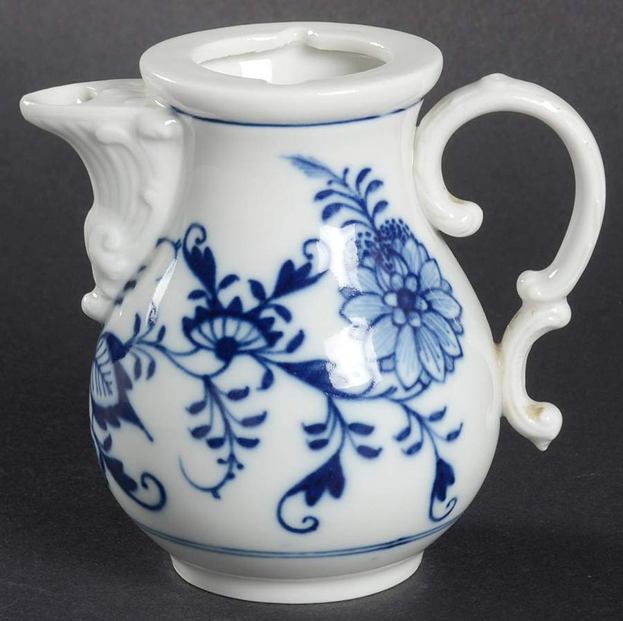 Blue Onion ("Sword" Backstamp) Creamer No Lid by Meissen (Germany)-1