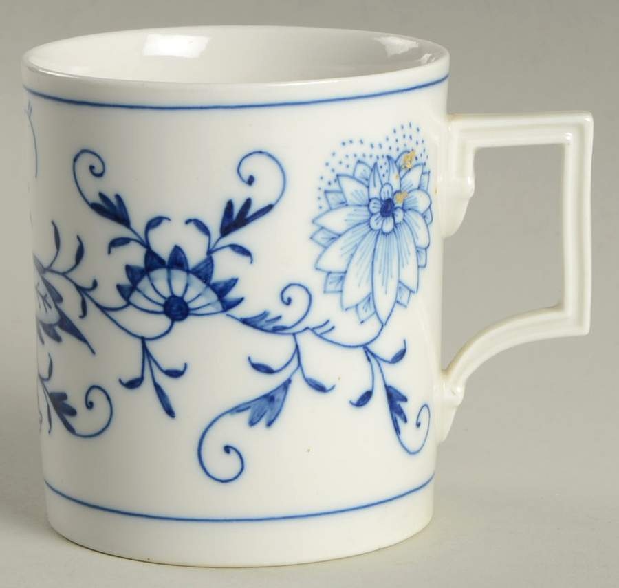 Blue Onion ("Sword" Backstamp) Mug by Meissen (Germany)-1
