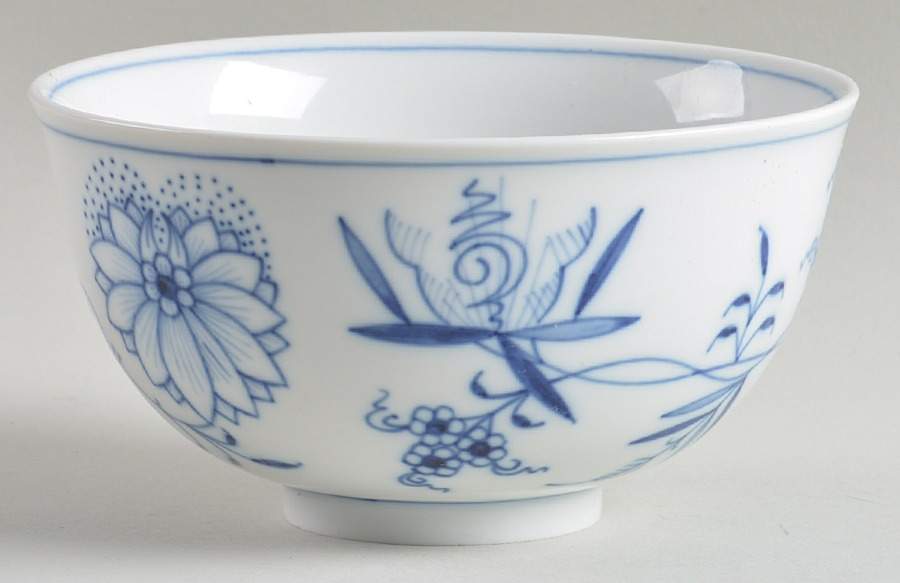 Blue Onion ("Sword" Backstamp) Rice Bowl by Meissen (Germany)-1