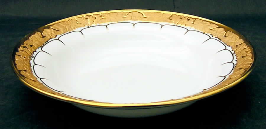 Gold Leaf (Germany) Rim Soup Bowl by Meissen (Germany)-1