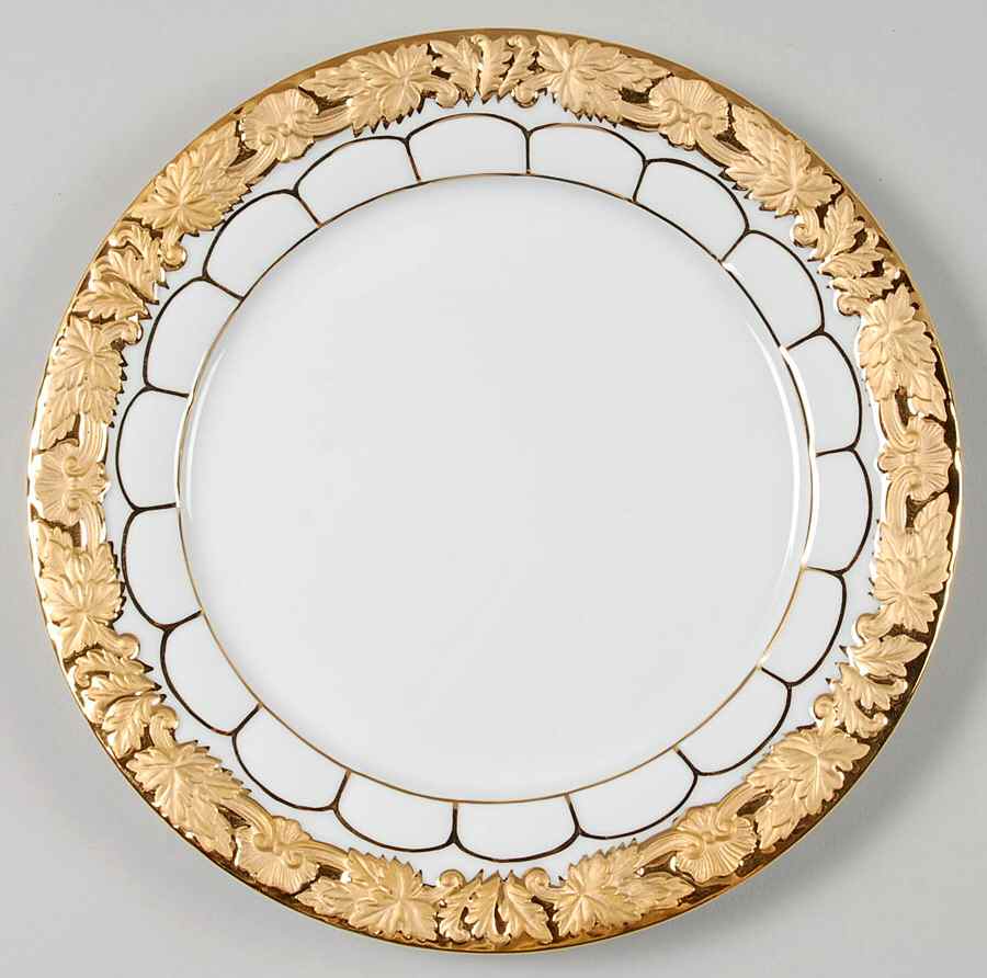 Gold Leaf (Germany) Salad Plate by Meissen (Germany)-1