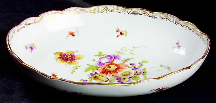 MSS1 10" Oval Vegetable Bowl by Meissen (Germany)-1