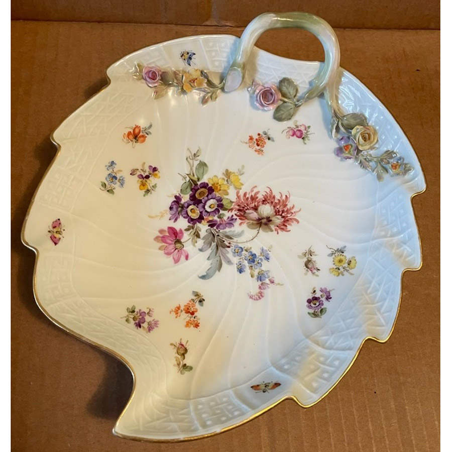 MSS13 8" Leaf Dish by Meissen (Germany)-1