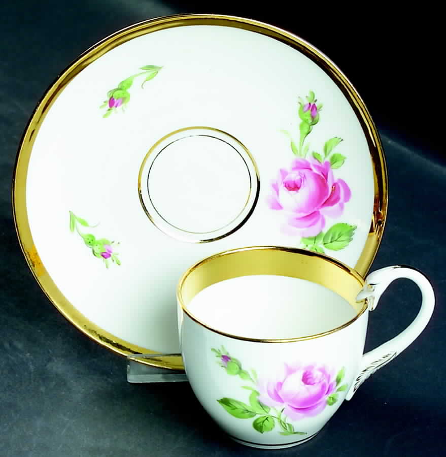 MSS16 Flat Demitasse Cup & Saucer Set by Meissen (Germany)-1