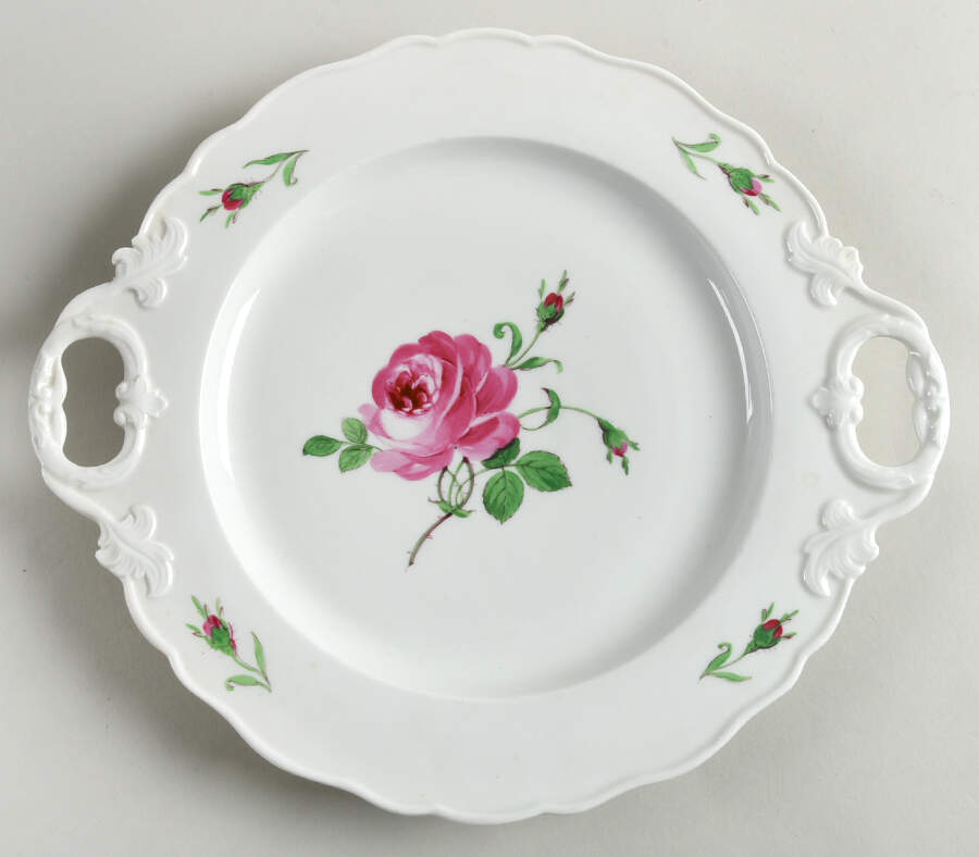 MSS2 Handled Cake Plate by Meissen (Germany)-1