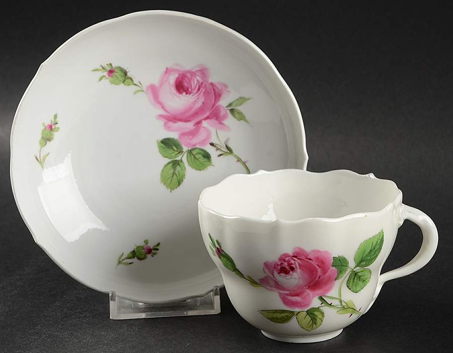 MSS2 Flat Cup & Saucer Set by Meissen (Germany)-1