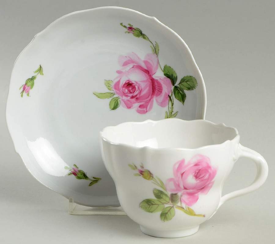 MSS2 Flat Cup & Saucer Set by Meissen (Germany)-1