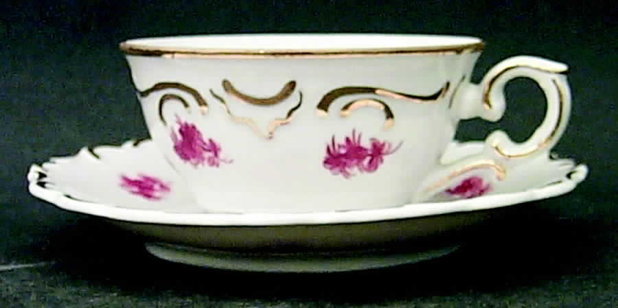 MSS27 Flat Demitasse Cup & Saucer Set by Meissen (Germany)-1