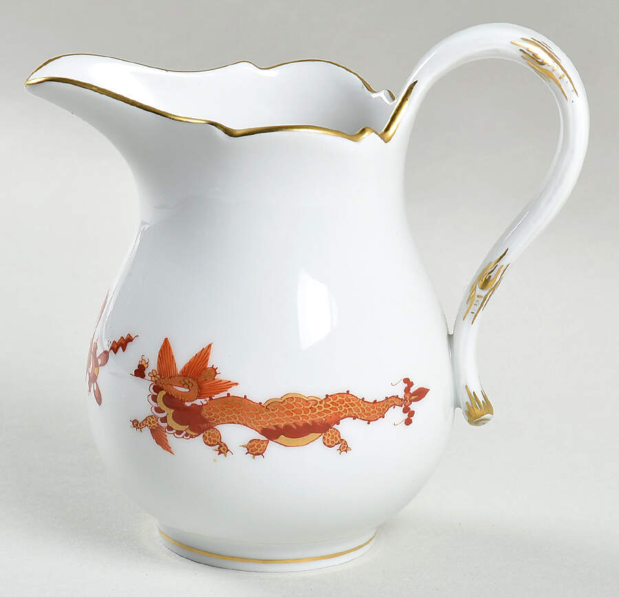 Dragon Red Creamer by Meissen (Germany)-1