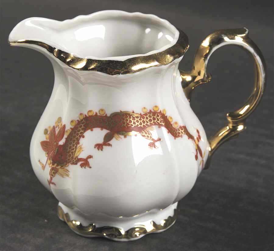 Dragon Red Creamer by Meissen (Germany)-1