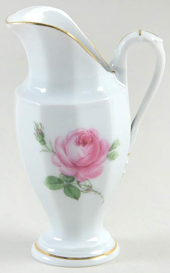 Rose Pink ("X" Backstamp) Mini Creamer by Meissen (Germany)-1