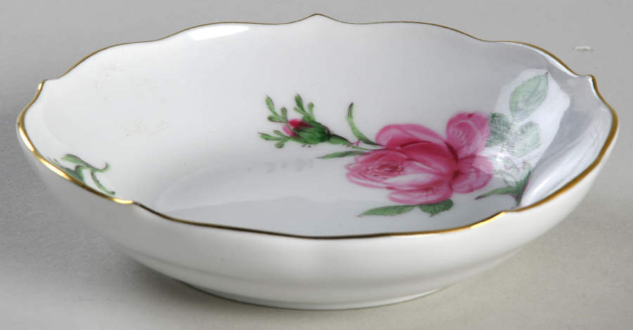 Rose Pink ("X" Backstamp) Sauce Dip by Meissen (Germany)-1