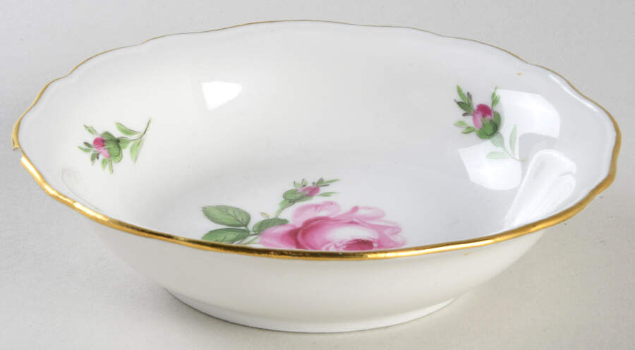 Rose Pink ("X" Backstamp) Fruit/Dessert (Sauce) Bowl by Meissen (Germany)-1