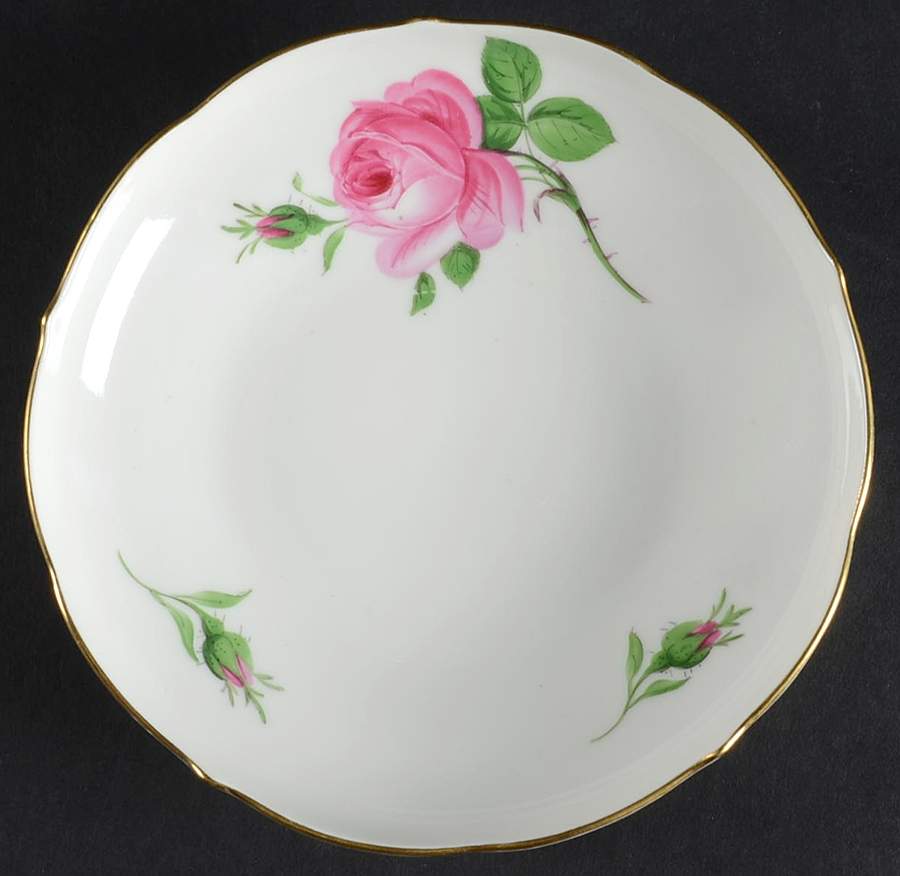 Rose Pink ("X" Backstamp) Saucer for Flat Cup by Meissen (Germany)-1