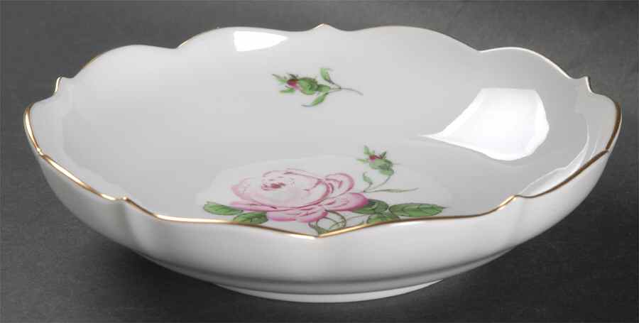 Rose Pink ("X" Backstamp) Individual Salad Bowl by Meissen (Germany)-1