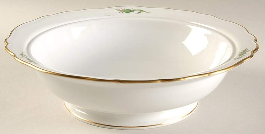 Rose Pink ("X" Backstamp) Round Vegetable No Lid by Meissen (Germany)-1