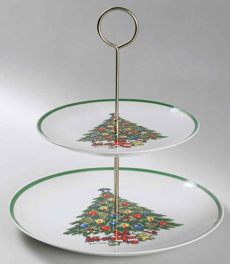 MTC1 2 Tiered Serving Tray (Dinner & Salad Plate) by Mount Clemens-1