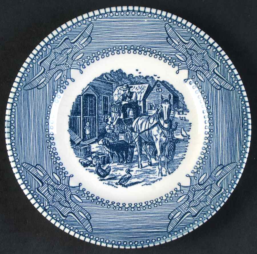 Currier & Ives Salad Plate by Mount Clemens-1