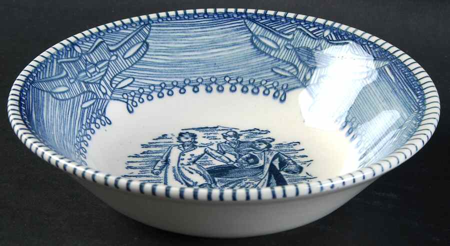 Currier & Ives Coupe Cereal Bowl by Mount Clemens-1
