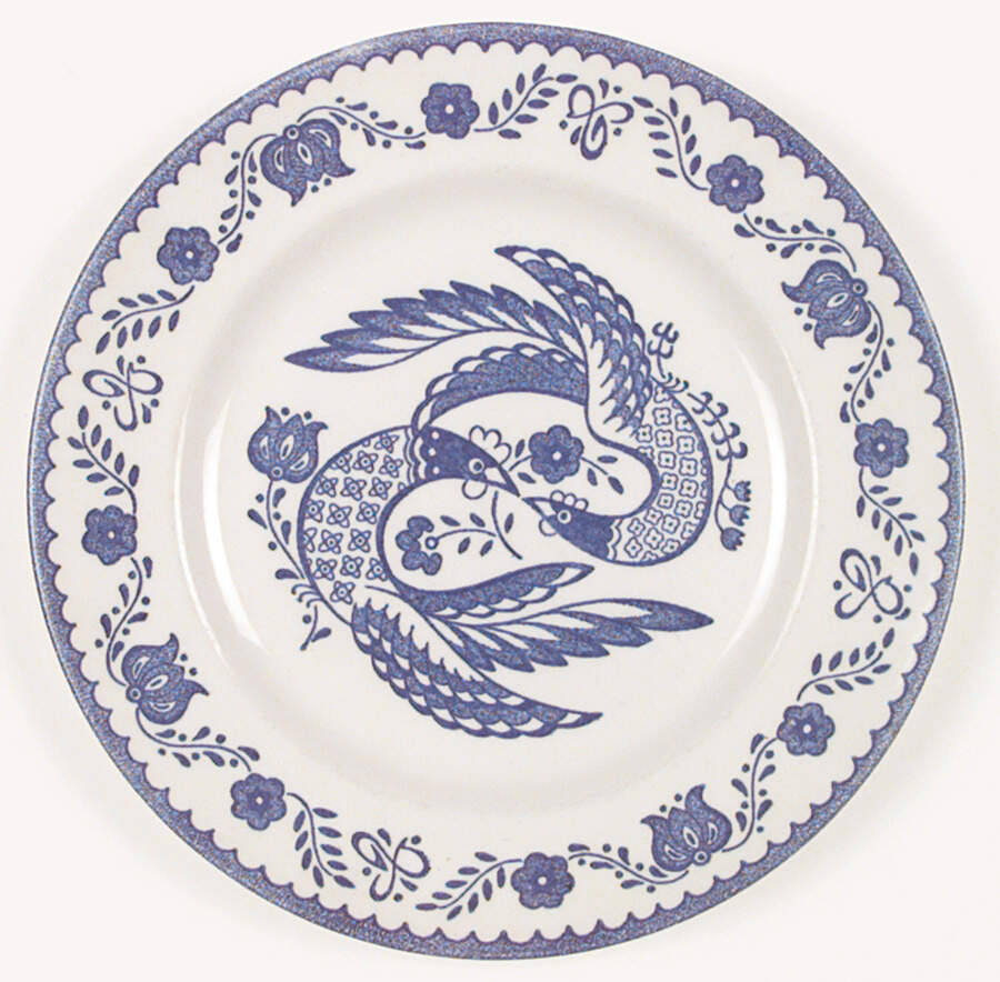 Lovebirds Dinner Plate by Mount Clemens-1