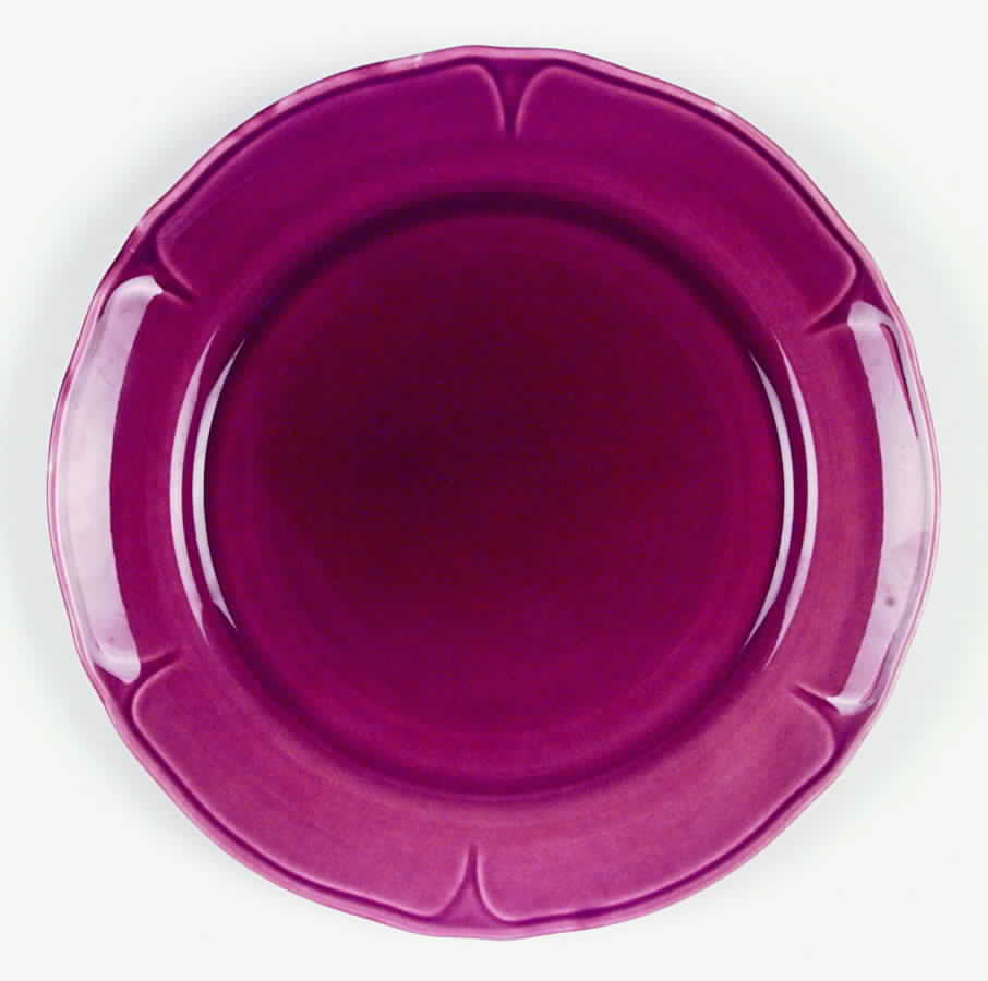 Petal Burgundy Luncheon Plate by Mount Clemens-1