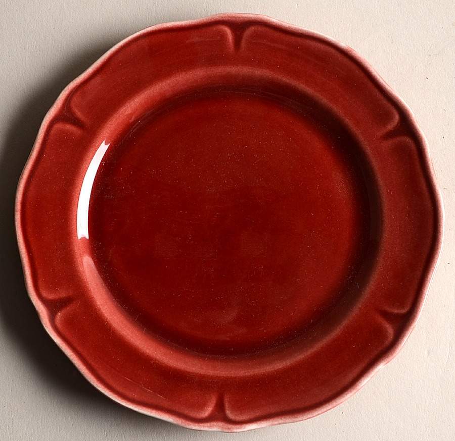 Petal Burgundy Bread & Butter Plate by Mount Clemens-1