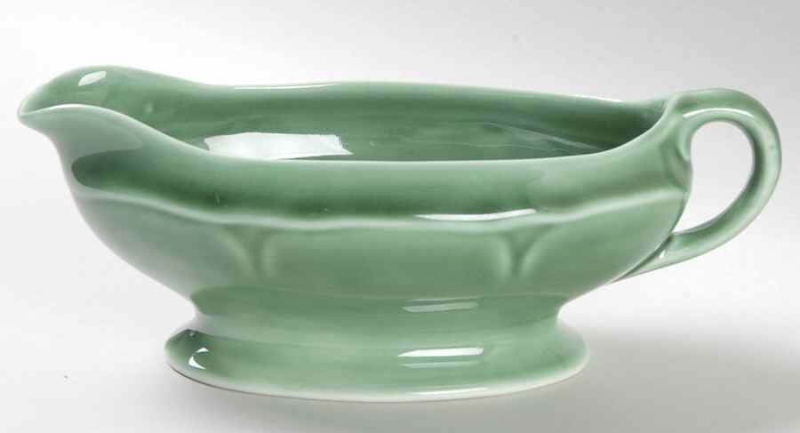Petal Green Gravy Boat by Mount Clemens-1