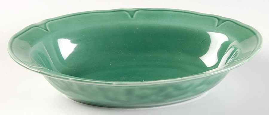 Petal Green 9" Oval Vegetable Bowl by Mount Clemens-1