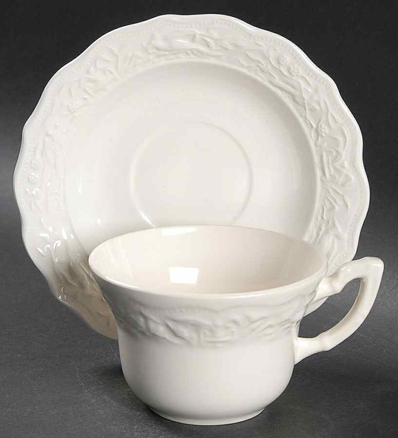 Vogue Flat Cup & Saucer Set by Mount Clemens-1