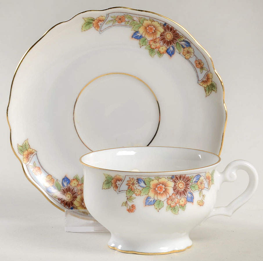 The Autumn Footed Demitasse Cup & Saucer Set by Paul Muller-1