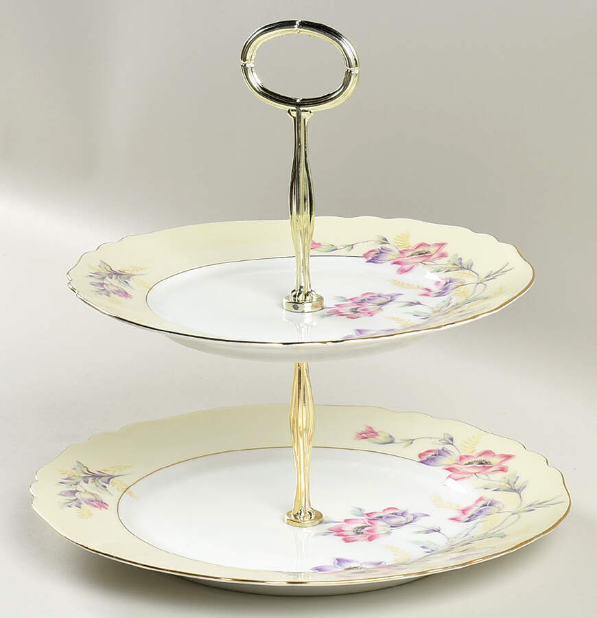 The Belmont 6 5/8"-10"  2 Tiered Serving Tray (Dp, Sp) HC by Paul Muller-1