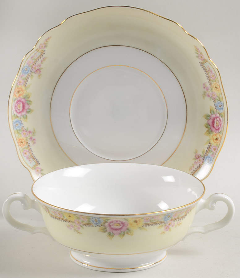 The Camden Footed Cream Soup Bowl & Saucer Set by Paul Muller-1