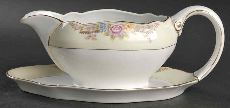 The Camden Gravy Boat with Attached Underplate by Paul Muller-1