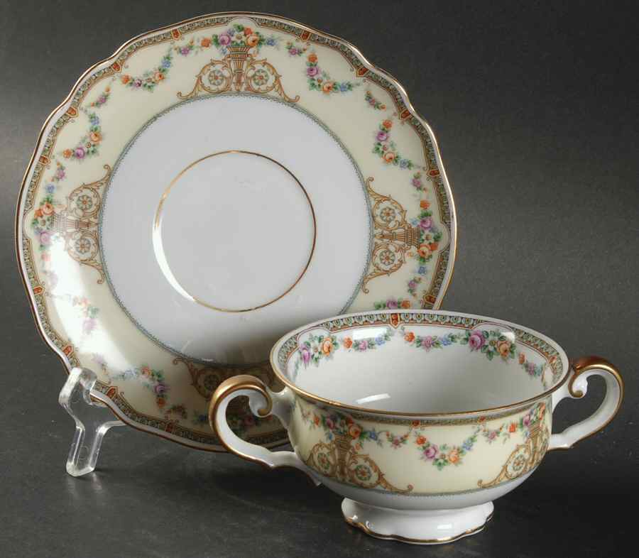 Lakewood Footed Bouillon Cup & Saucer by Paul Muller-1