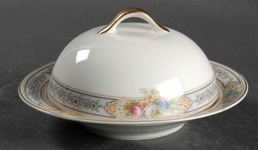 Melba Round Covered Butter by Paul Muller-1