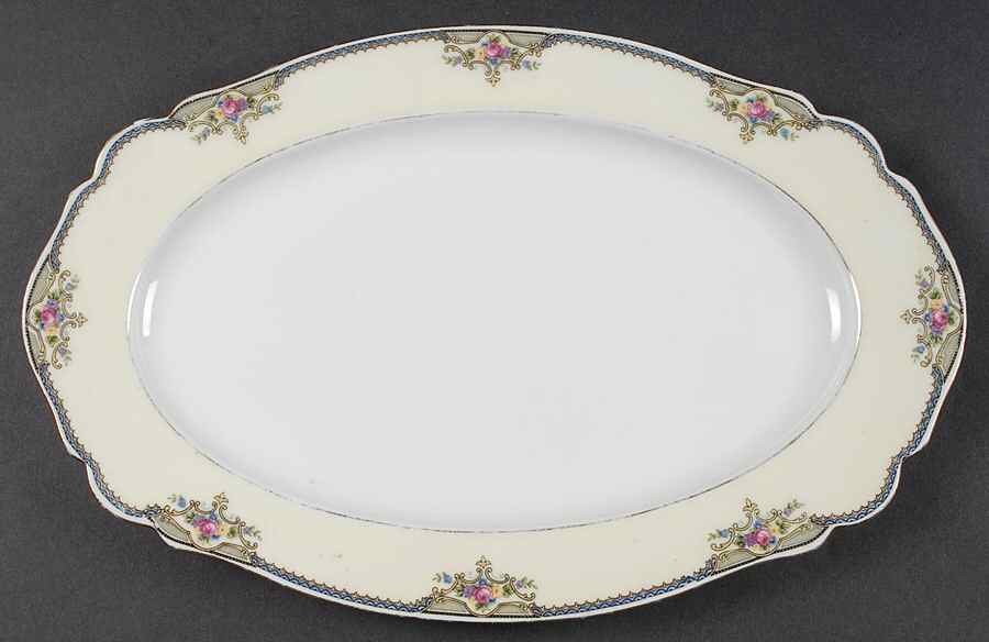 The Minto (Rim) 12" Oval Serving Platter by Paul Muller-1