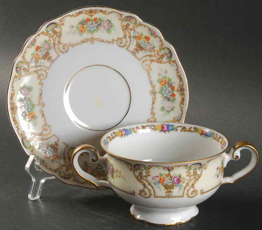The Stirling Footed Bouillon Cup & Saucer by Paul Muller-1
