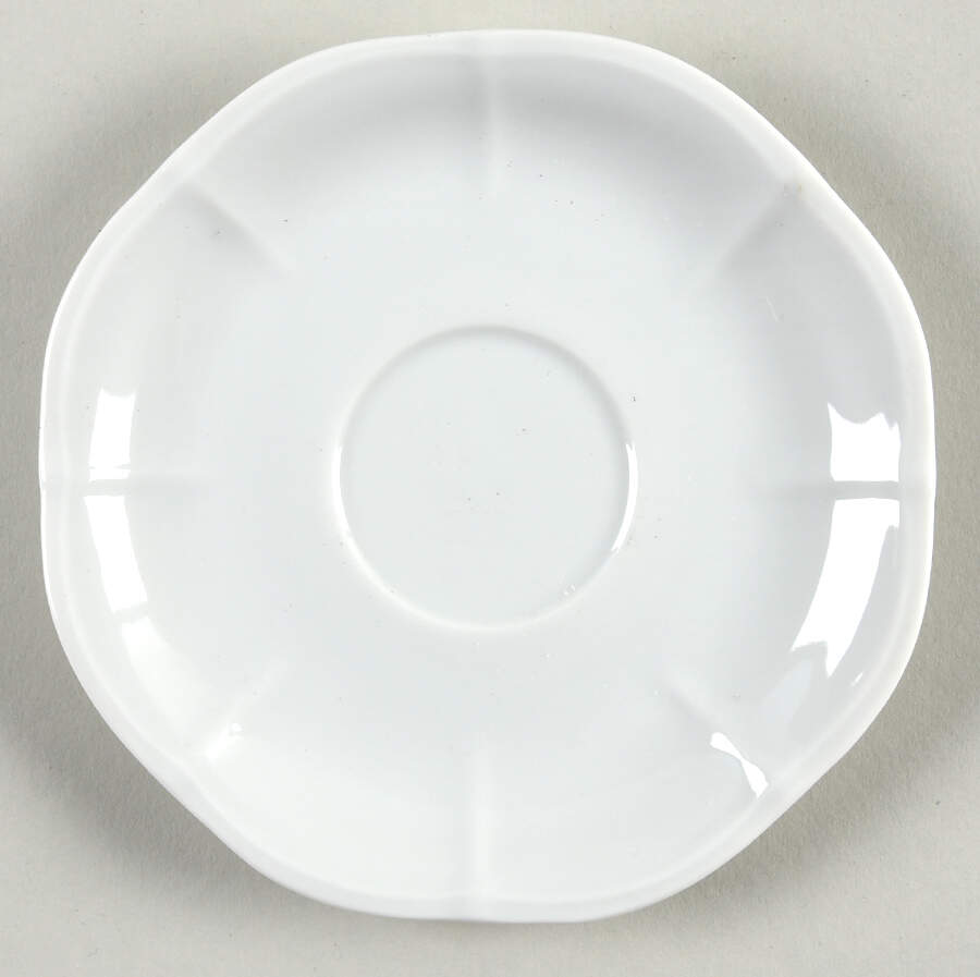 Embossed White Saucer for Demitasse Cup by Muirfield-1