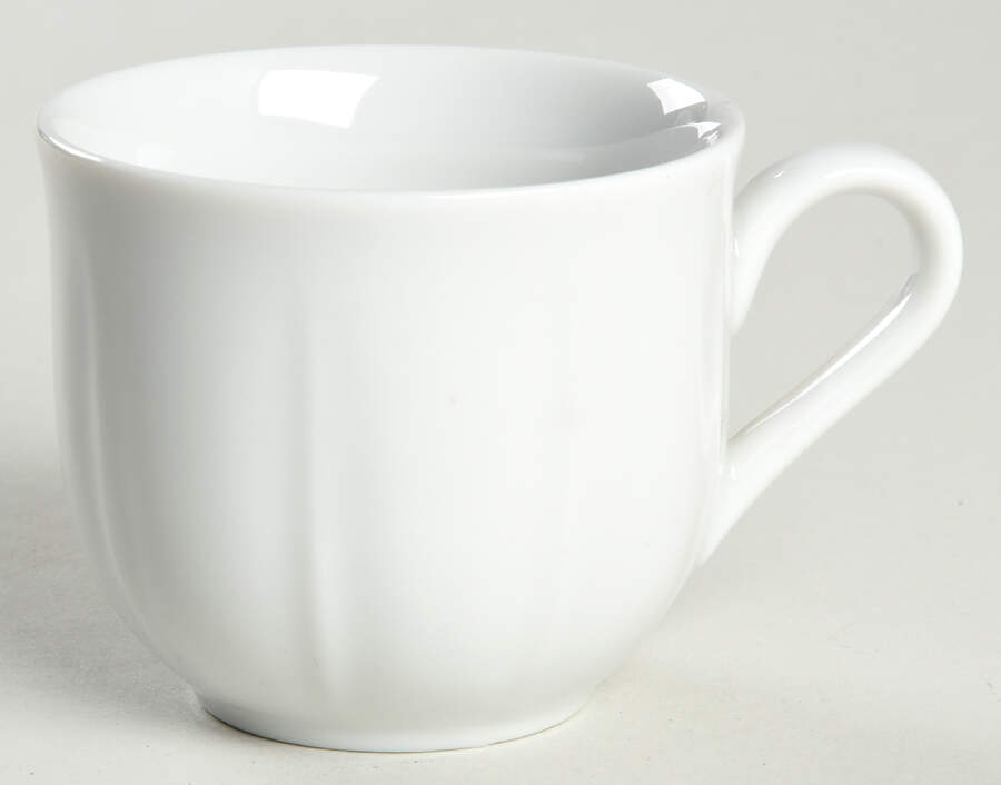 Embossed White Flat Demitasse Cup by Muirfield-1