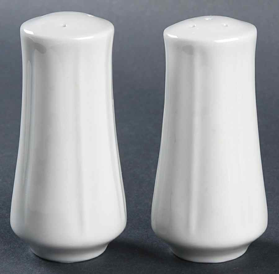 Embossed White Salt & Pepper Set by Muirfield-1
