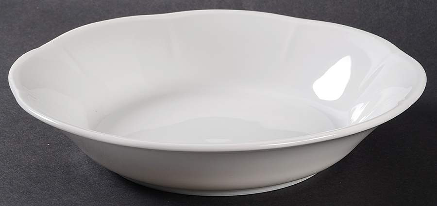 Embossed White Coupe Soup Bowl by Muirfield-1