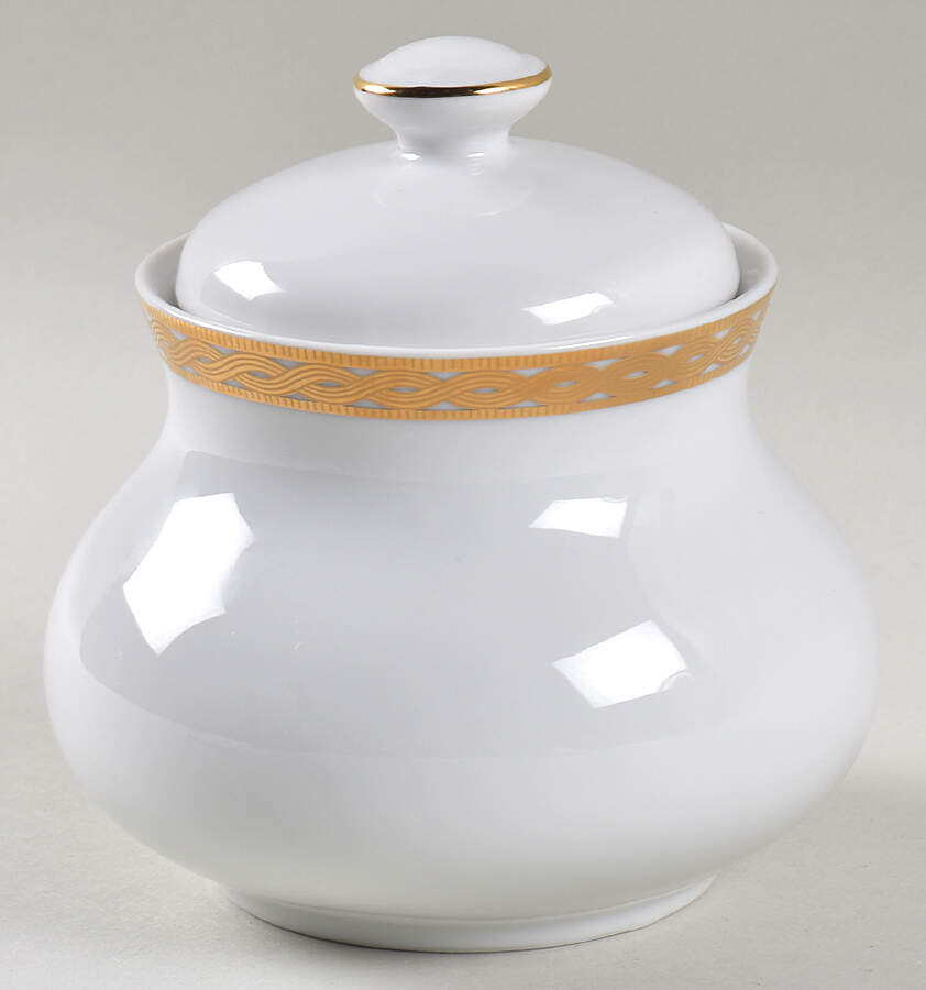 Golden Kingsley Sugar Bowl & Lid by Muirfield-1