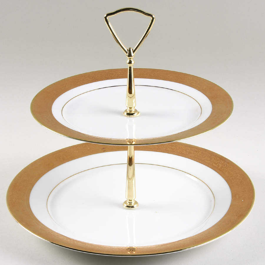 Magnificence 2 Tiered Serving Tray (Dinner & Salad Plate) by Muirfield-1